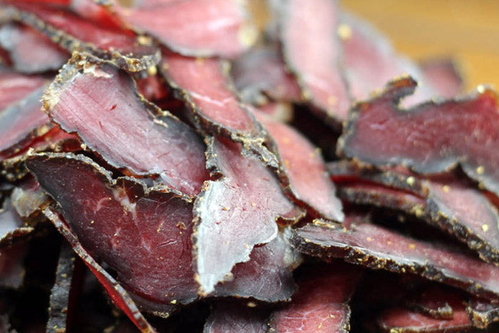 1 LB - LOW SALT GLATT KOSHER BILTONG STICKS, SLICES & CHUNKS